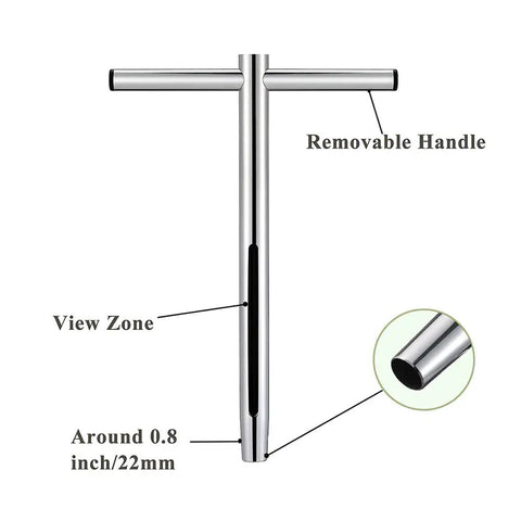 12 Inch Pro Grade Soil Sample Probe With T Handle For Easy Soil Testing And Sampling Soil Sampler Tool with stainless steel body and view zone indicators