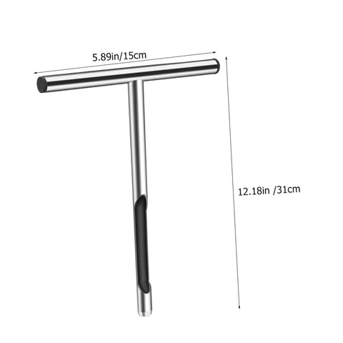 Stainless Steel Soil Sampler Probe With T Handle For Lawn Garden And Farm Easy To Use Pro Grade Sampling Tool, dimensions shown