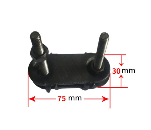 10 Pack 75mm Conveyor Belt Fasteners And Rubber Sheet Clips For Repair And Maintenance, showing 30x75mm clip with 50x8mm screws