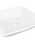 Castle 16.5 Inch Square White Vitreous China Vessel Sink For Countertop With Overflow, ASME Grade A Durable Craft