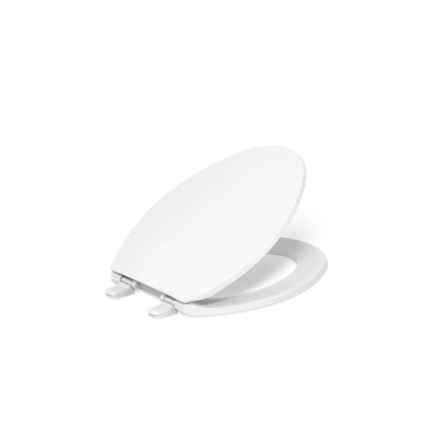 Revamp Your Bathroom With This Top Tier Quiet Close Elongated Toilet Seat In Crisp White Featuring Sturdy Mounting Bolts And Quick Attach Hardware That Gets You Set Real Quick For Everyday Comfort.