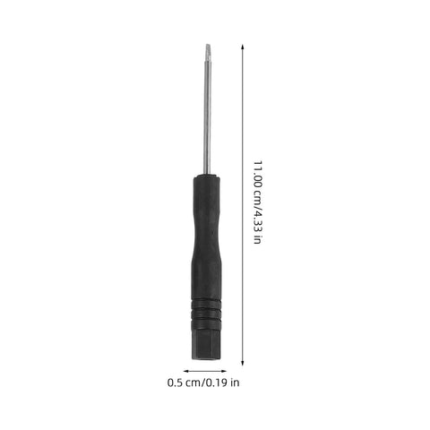 Ultimate Eyeglass Repair Kit Featuring Replaceable Nose Pads And Micro Screwdriver With Assorted Glasses Screws Compact Tool close-up of micro screwdriver with rubber grip.
