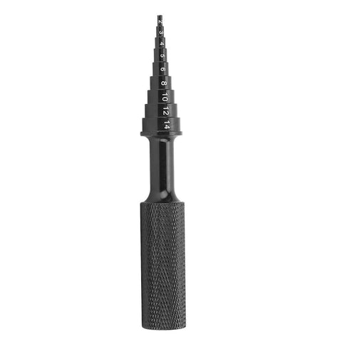 Badass RC Bearing Removal Tool 2 To 14 Millimeter Aluminum Alloy Steering Hub Carrier Disassembly Kit with textured grip.