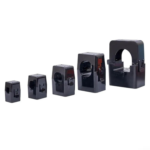 Premium Split Core Current Transformer Clamp Sensor 200A, five sizes shown, designed for EV charging and grid tracking.