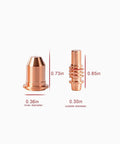 Titanium Plasma65 Compatible TI PC65 IPT 65 Plasma Cutter Consumables Kit with Nozzles Electrodes Cups shown side by side