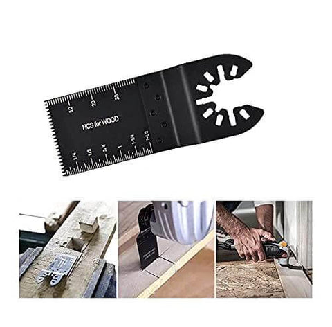 Oscillating tool blades for wood, quick-release, universal fit, 100-piece set, black blades