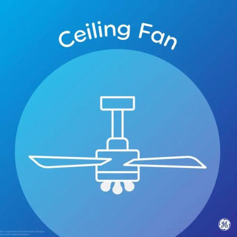 Illustration of a ceiling fan light with blue background for A15 Ceiling Fan Light Bulbs Soft White 40 Watt Candelabra Base Dimmable