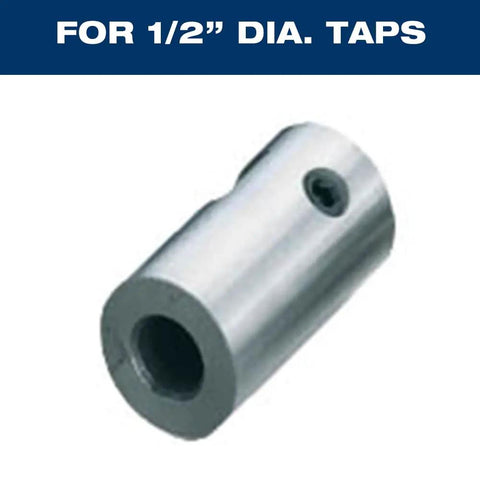 Weldon Tap Holder For Half Inch Taps, Fast Change Collet Adapter For Magnetic Drill Presses, metal adapter with hole for tap insertion
