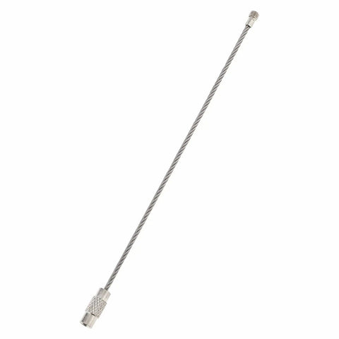 Stainless Steel Wire Key Ring Cable from 25 Pack, 4.6 Inch Loop for Travel Luggage Tags, Keys, Dog Tags, and Hanging Key Rings, Heavy Duty