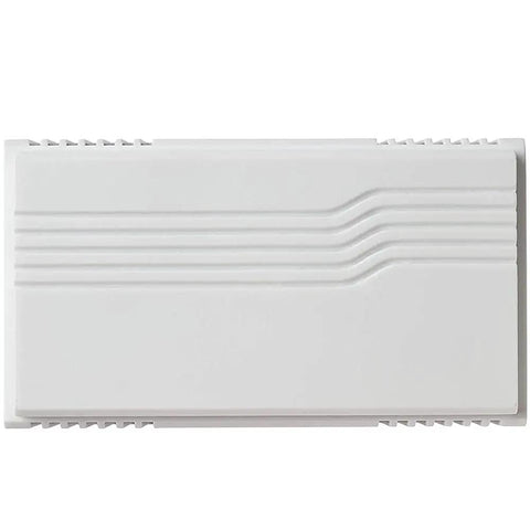 White 2-Note Wired Mechanical Door Bell Chime CHM1 in white, rectangular design, for traditional or modern decor, easy install.