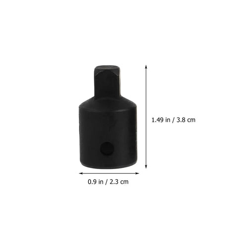 Rock Solid 4-Piece Black Tool Steel Socket Adapter Converter Kit For High Torque Mechanics And Home Pros To Fit Various Wrench Sizes, 0.9 in