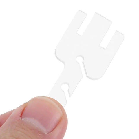 10 Pack Yarn Tensioner Adapters For Addi Knitting Machines Removable Yarn Tension Control Parts Boost Knitting Efficiency And Precision Compatible With King Brand Machines, clear plastic adapter, 50x22 mm