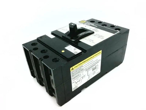 KAL36100 Three Pole Circuit Breaker Top Shelf Molded Case Thermal Magnetic Switch K Frame Rated 100 Amps 600 Volts Adjustable Trip side view