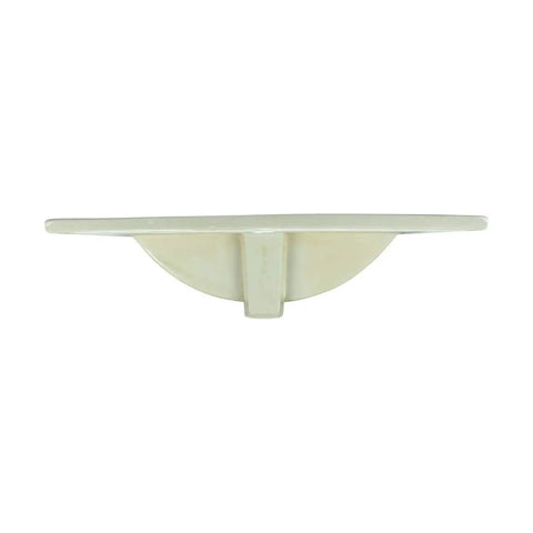 Underside view of Luke 24 Inch Square Drop In Bathroom Sink White Porcelain With Overflow No Fuss Easy Install Pre Drilled 1.5 Inch Faucet Hole