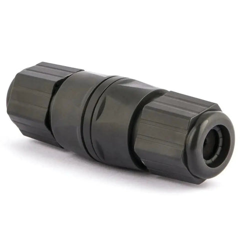 RJ45 Waterproof Ethernet Connector for Marine and Outdoor Use, shown in black with rugged seal tight design for thermal cameras.