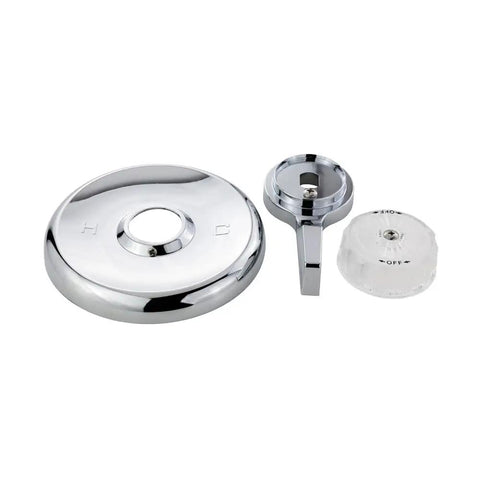 Heavy Duty Single Handle Trim Kit Slick Chrome Finish Top Shelf Design For Mixet Tub Shower Valves features faceplate and controls