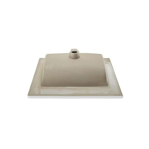 Underside view of Voltaire Vanity Top Sink With Integrated Bowl Glossy White Ceramic Top Mount No Fuss Install Scratch Resistant
