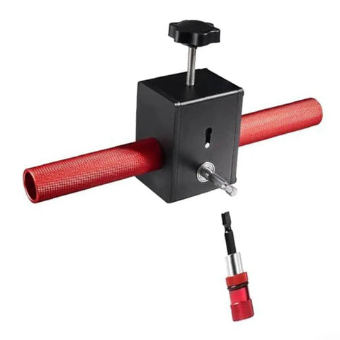 Electric Cable Threading Tool For Wall Wiring, Works With Any Drill, Smooth Drill Attachment That Pulls Wire Quick, Aluminum Alloy Red Black Design, Works With 3mm To 6mm Wire Installation, Easy Install And Time Saver, red black drill attachment