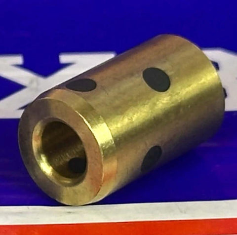 6mm self lubricating Graphite Brass Linear Motion Bearing LM6UU with visible graphite plugs