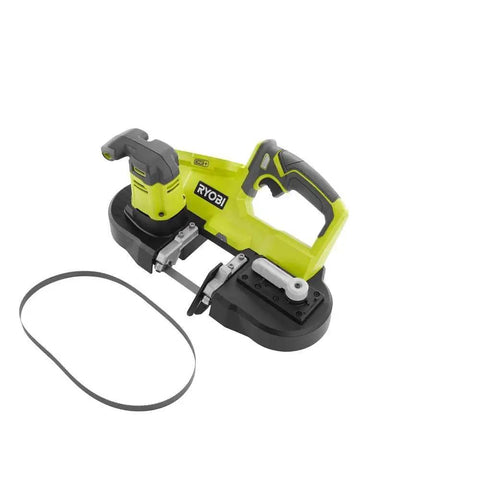 OneAnd 18V Cordless Compact Band Saw 2-1/2 Inch Capacity Tool Only P590 with detached blade, lightweight design
