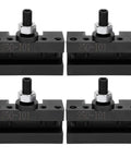 4PC Quick Change Boring Tool Set With High Carbon Steel CNC Fixture Clamps for accurate machining, heavy duty black steel clamps.