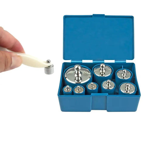 Pro Grade Calibration Weights Set 1 Kg 8 Piece Chrome Plated Steel For Digital Scales And Kitchen Scales 10g 20g 50g 100g 200g 500g