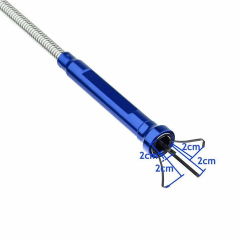 Magnetic Pickup Tool With LED Light And Flexible 360 Degree Reach Four Claw Gripper For Mechanics And Reaching Tight Spots Under Furniture In Crevices And Drains