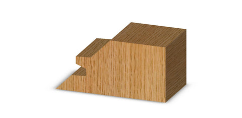 Sample joint made by Carbide Tipped 45 Degree Lock Miter Router Bit With 3-1/8 Inch Large Diameter And 1/2 Inch Shank