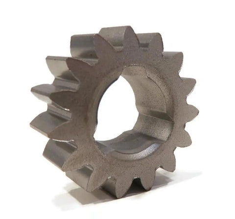 Top Shelf Rear Pinion Gear Set Two Piece Direct Fit Replacement Parts For Lawn Mower Equipment. Heavy-duty gear with five teeth.
