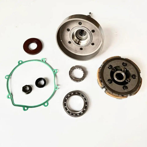 Complete Wet Shoe Clutch Drum Housing Assembly with One Way Bearing Rock Solid Fit for HS400 400cc ATV UTV parts layout