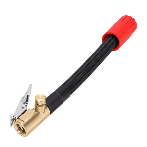 16cm Tire Inflator Extension Tube With Clip On Air Chuck Hose Quick Connect Adapter for Cars Motorcycles Electric Vehicles Bikes