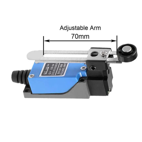 5 Pack Momentary Limit Switch Kit With Adjustable Long Lever Arm For Arduino CNC Mill And Laser Plasma Router NC NO, side view