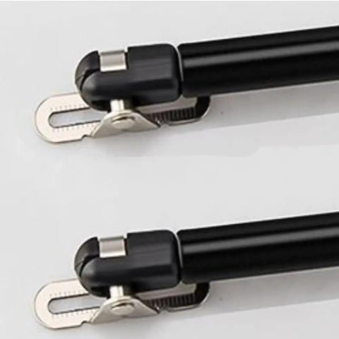 Beefy 2 Pack 10 Inch Gas Prop Shocks 100N 22LB Black Gas Springs for RV bed and cabinet close-up view