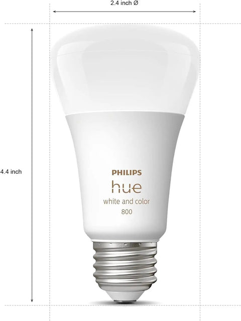 Smart 60W A19 Color Changing LED Bulb for Home Lighting White to Color Vibe 800 Lumens E26 Socket Indoor Use App Control Compatible