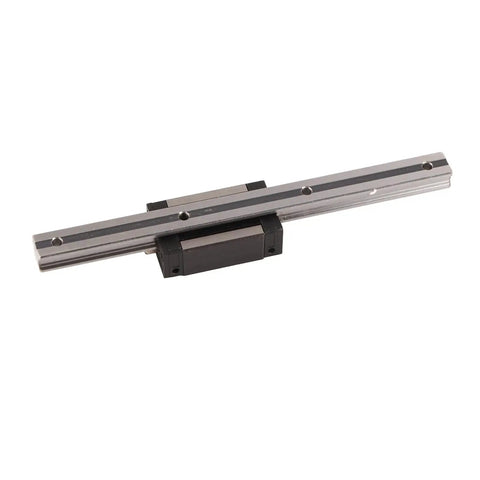 Heavy Duty Linear Guide Rail And Bearing Slider Kit With Slick Ball Bearings For Smooth 3D Printer And Cnc Motion Control, 200mm steel rail and carriage.