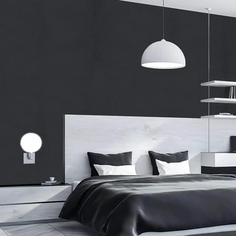 Bedroom with matte black peel and stick wallpaper 17 by 120 inch self adhesive vinyl for cabinets countertops and walls waterproof