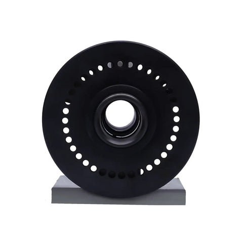 Versatile Precision Indexing Fixture With Smooth As Butter Turning 360 Degree Dial For Vertical Horizontal Drilling And Gear Cutting Rock Solid Top Tier Tool black round rotary indexer with collet holes on a base
