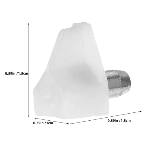 White Shelf Support Pegs Set With Enhanced Safety Grip Durable Plastic And Stainless Steel Pins for cabinets and shelves