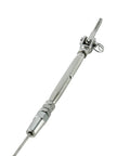 Close-up of 316 stainless steel tensioner from 10 Pack 1/8 Inch Cable Railing Kit With 316 Stainless Steel Swageless Tensioners Welded Forks Eye Terminals And Wood Screws For Easy Quick Install Marine Grade Rustproof Hardware For 36 Inch Railings