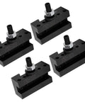 Heavy Duty 4 Piece Quick Change Boring Tool, High Carbon Steel CNC Fixture with clamping knobs for lathe use.