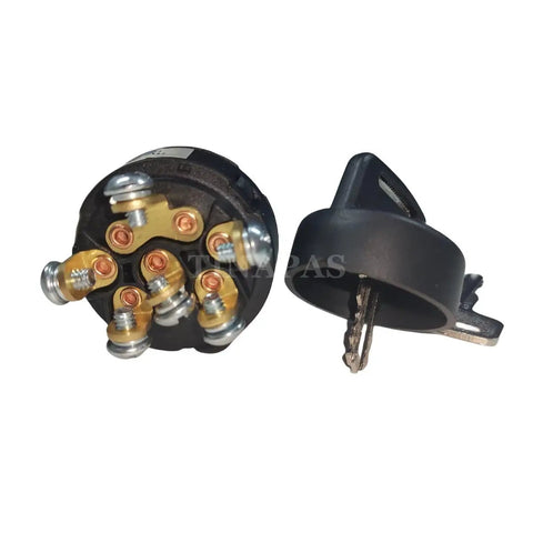 Premium Tough As Nails Key Switch 2 Pack for Zoomlion Scissor Lift ZS0407DC Li ignition switch with key and connection points.