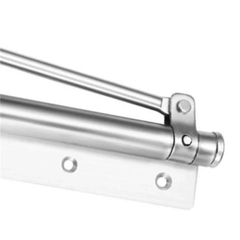 Close-up of aluminum arm on Two Pack Adjustable Aluminum Door Closer Set With Heavy Duty Build And Soft Close Spring