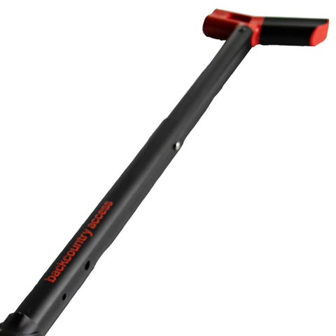 Dozer 2HS Avalanche Shovel With Ovo Concave Shaft Low Profile Beefy Blades And Cored Handles For A Strong Lightweight Packable Rescue Tool Black For Snow And Ice shaft close-up