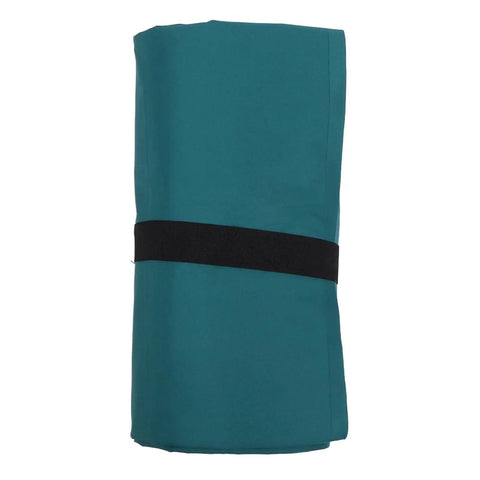 Rolled Fast Inflate Camping Mattress With Foot Pump On The Go Ergonomic Design And Neck Support Pillow Peacock Blue Nylon