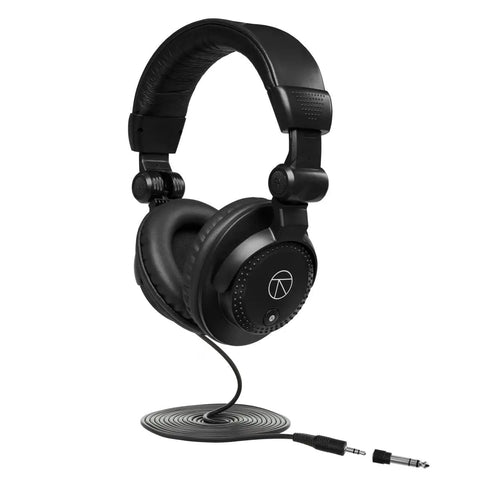Studio monitor headphones from 88 Key Compact Digital Piano With Touch Response Bundle Includes Stand And Bench Pack Sustain Pedal