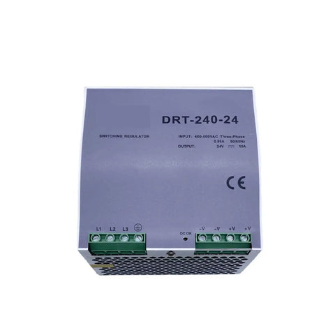 Pro Grade 24V 10A DIN Rail Power Supply 240W Industrial SMPS Transformer with Single Output Built Tough and Easy to Install on DIN Rail Low Noise Anti Interference Power Module for Automation Panels front view