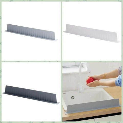Silicone Sink Splash Guard Baffle For Splash-Proof Protection Heightening Countertop Edge Guard Light Grey Kitchen Accessory