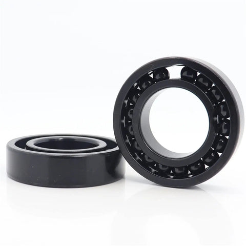 High Temperature Sealed Ball Bearing 6002 Size Built Like A Tank Heavy Duty Workhorse 500 Degree Rated Industrial Grade Hardened Steel Double Shielded 15X32X9 Mm, two black bearings.