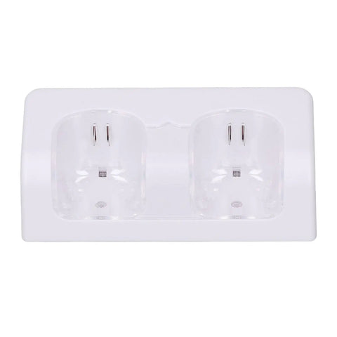 Top view of Dual Remote Charger Dock With Built In 2800mAh Batteries For Game Consoles And Smart TVs 4 In 1 Remote Charging Station