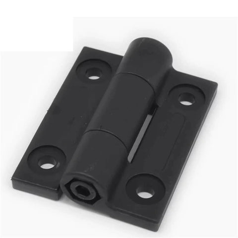 Constant Torque Position Control Friction Adjustable Hinge Weld On One Color 1 Piece Heavy Duty Hinge shown flat for doors.